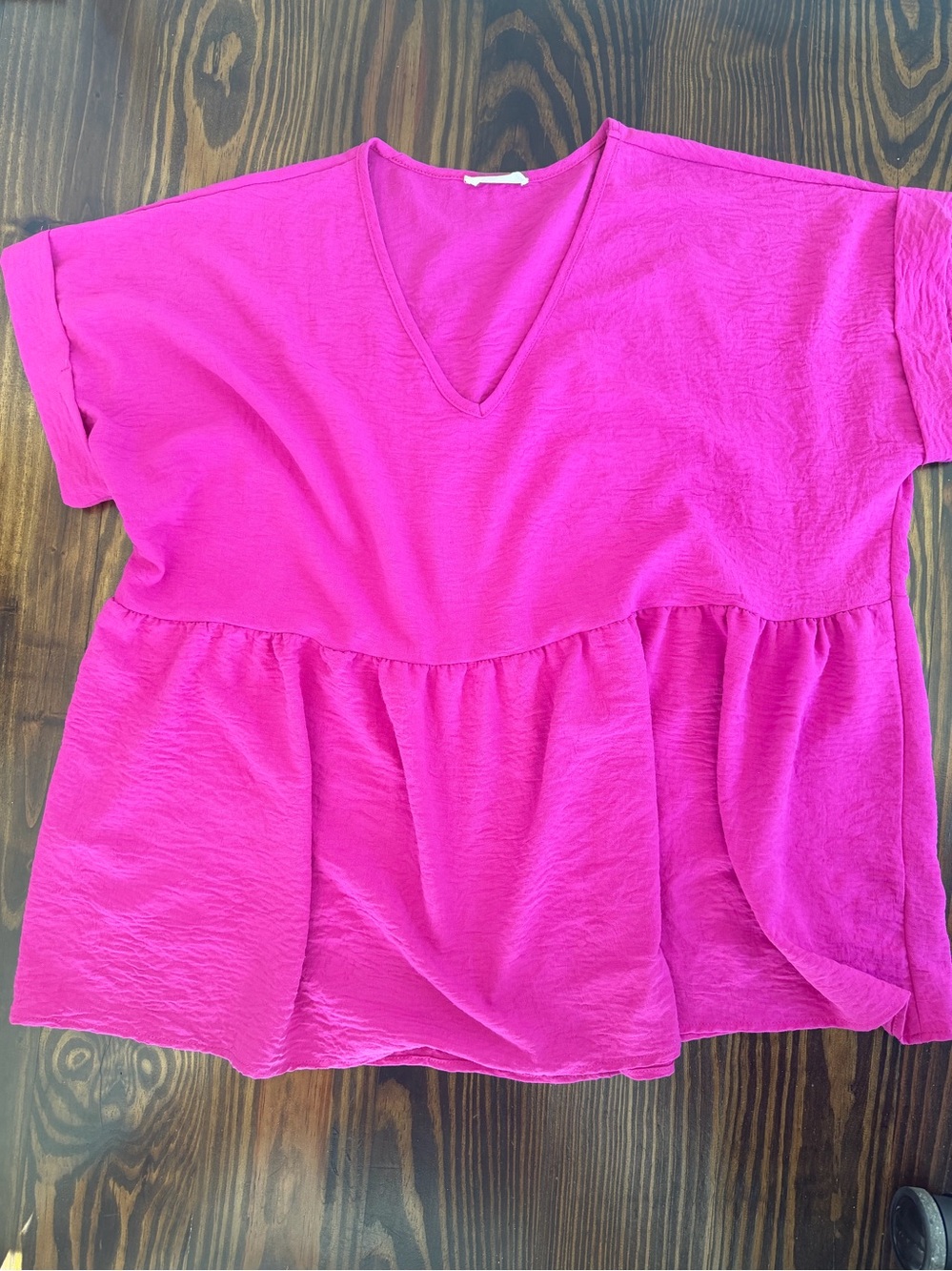 Entro V-Neck Tunic in Bright Pink